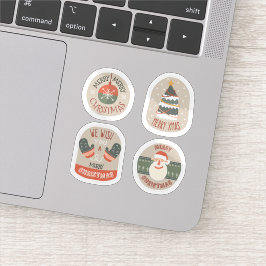 Merry Christmas label sticker collectie