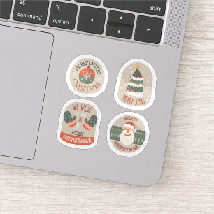 Merry Christmas label sticker collectie