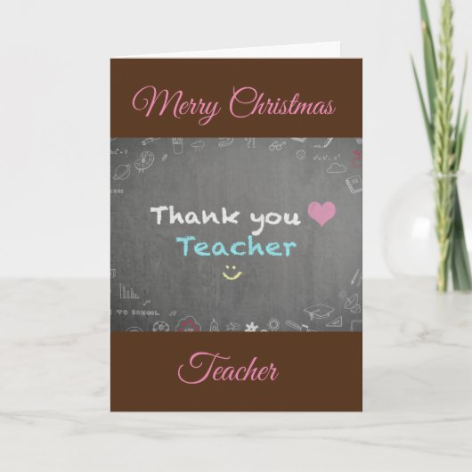 MERRY CHRISTMAS ***LERER** HOLIDAIRE KAART (Voorkant)