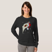 Merry Christmas Llama With Santa Hat Snow Xmas Lla T-shirt (Voorkant volledig)