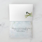 Merry Christmas Luke Bible Scripture Chickadees Kaart (Binnen)