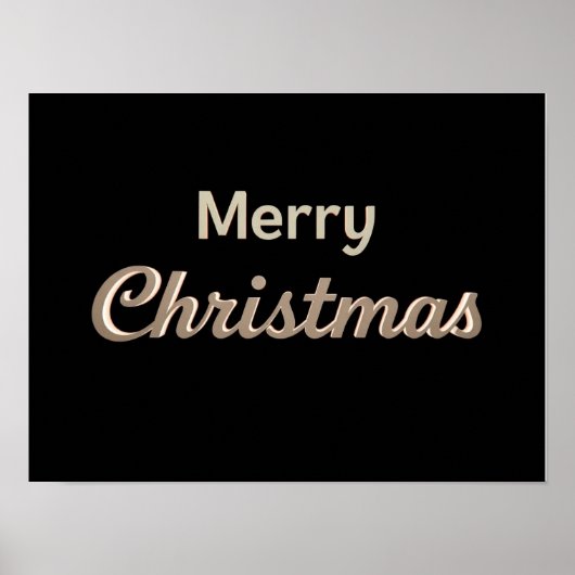 Merry Christmas Luxury Typography Poster Paper H01 (Devant)