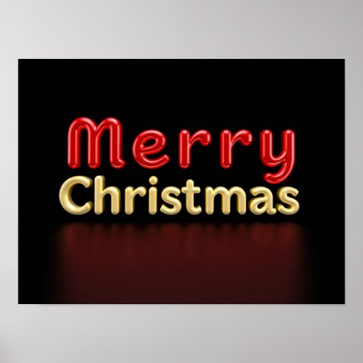 Merry Christmas Luxury Typography Poster Paper H02 (Devant)