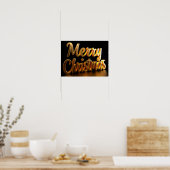 Merry Christmas Luxury Typography Poster Paper H04 (Cuisine)