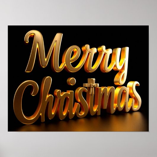Merry Christmas Luxury Typography Poster Paper H04 (Devant)