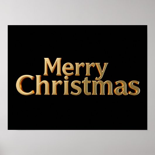 Merry Christmas Luxury Typography Poster Paper H11 (Devant)