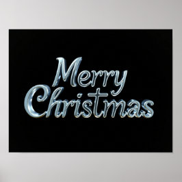 Merry Christmas Luxury Typography Poster Paper H18