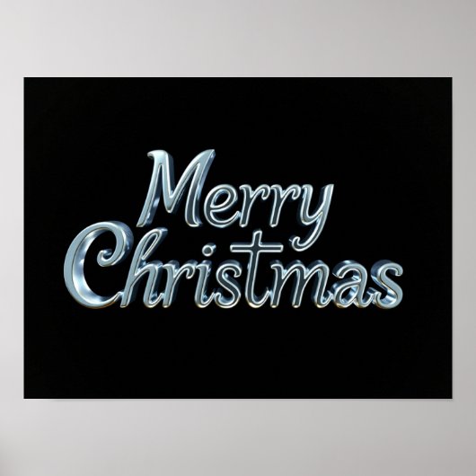Merry Christmas Luxury Typography Poster Paper H18 (Devant)