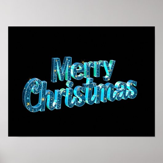 Merry Christmas Luxury Typography Poster Paper H29 (Devant)
