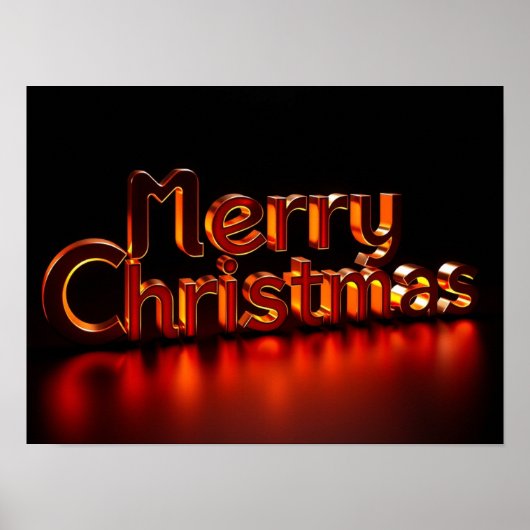 Merry Christmas Luxury Typography Poster Paper H39 (Devant)