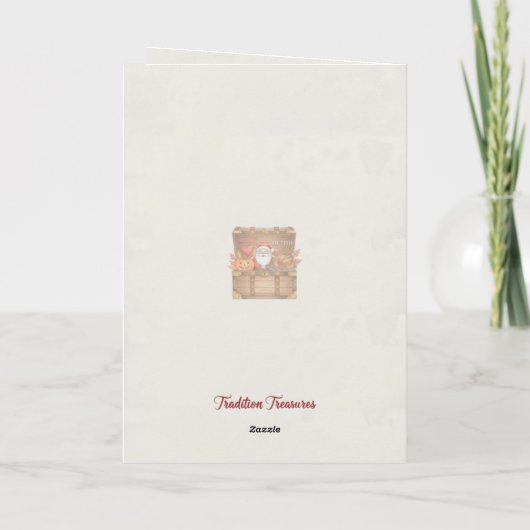 Merry Christmas Merry Stockings Card Cozy Hanging Kaart (Achterkant)