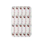 **MERRY CHRISTMAS** MET SANTA HAT BADMAT (Voorkant Verticaal)