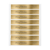 Merry Christmas Metallic Gold (Vel)