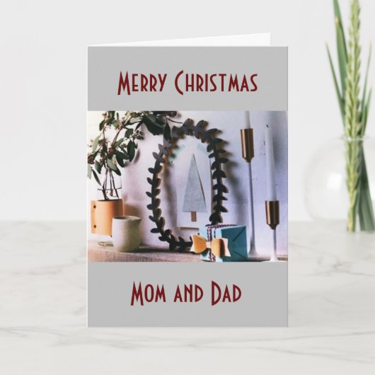 MERRY CHRISTMAS **MIJN OUDERS** FEESTDAGEN KAART (Voorkant)