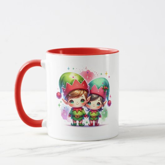 Merry Christmas Mimi Gepersonaliseerde Elfen Mok (Links)