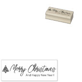 Merry Christmas Minimalist Rubberstempel (Gestempeld)