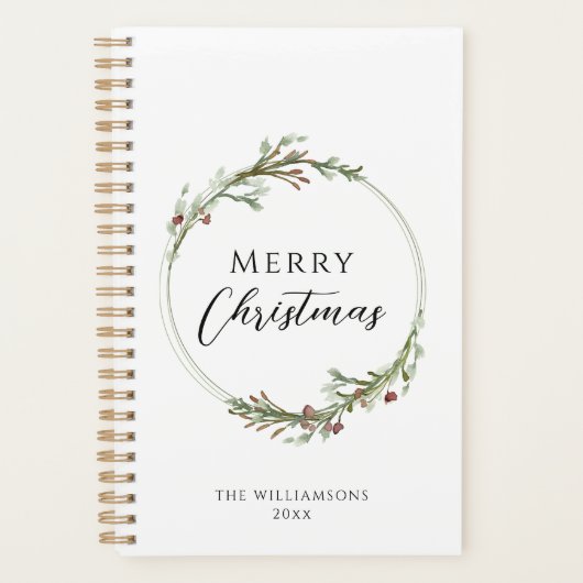 Merry Christmas Minimalist Wreath Planner (Voorkant)