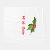 Merry Christmas Mistletoe Fleece Deken (Voorkant (Horizontaal))