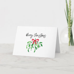 MERRY CHRISTMAS Mistletoe HAPPY NEW YEAR Feestelij Kaart