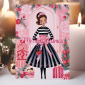 Merry Christmas Mode Dol Feestdagen Kaart