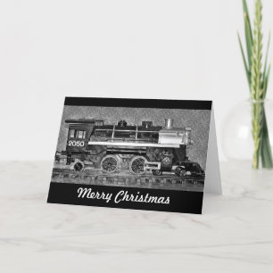 Merry Christmas Model Train Card Feestdagen Kaart
