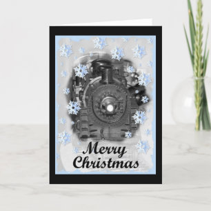 Merry Christmas Model Train Feestdagen Kaart