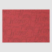 Merry Christmas Modern Feestdagen Typografie Scrip Tissuepapier (Voorkant)