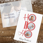 Merry Christmas Modern Santa Cute Typografy<br><div class="desc">This design feobjets a whimsical cute merry modern simple cute script, 4 four picture photo collages, minimalist hohoho Santa typographiy, ho merry Christmas, clean trendy red and green, minima photo phocle multi collage, modern elegent trendy, modern elegant calligraphy scrifont, simple et minimale style, Santa laugh quoted saying. A budget-friendly postcard...</div>