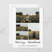 Merry Christmas | Modern Script Photo Holiday Feestdagenkaart (Voorkant / Achterkant)