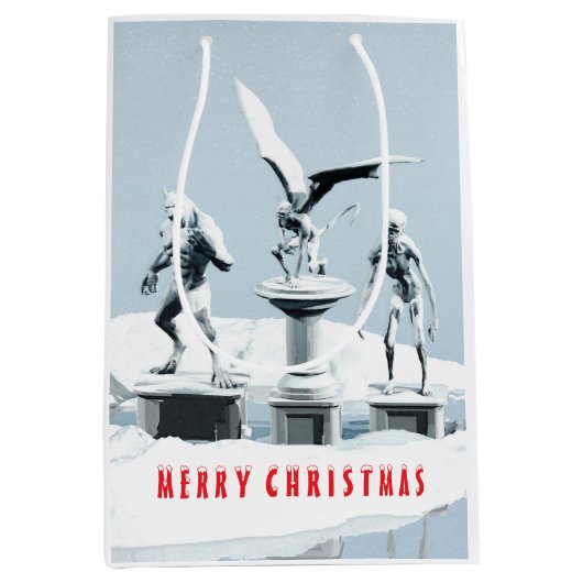 Merry Christmas. Monster ice sculptures Medium Cadeauzakje (Voorkant)