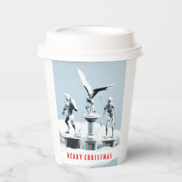 Merry Christmas. Monster ice sculptures Papieren Bekers