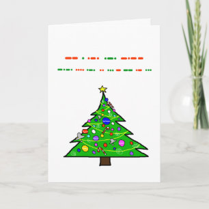 Merry Christmas Morse Code Kerstboom Kaart