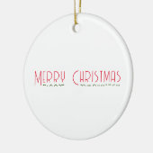 Merry Christmas & Morse Code Metal Ornament (Links)