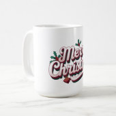 Merry Christmas Mug | Festive Holiday Coffee Cup (Devant gauche)