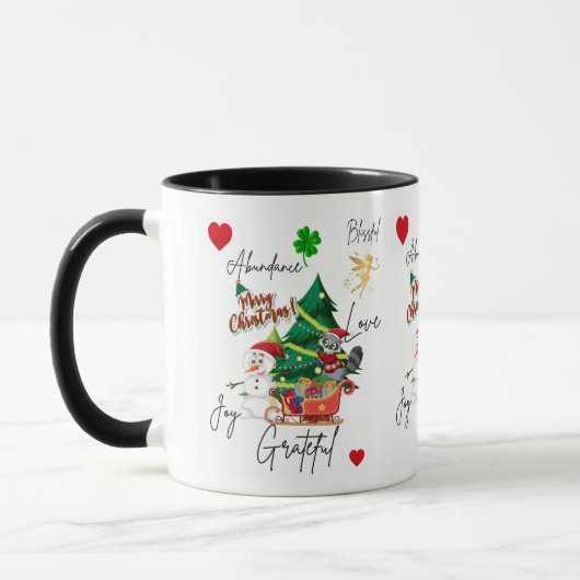 Merry Christmas Mug | Joy, Love & Abundance | Fest (Gauche)