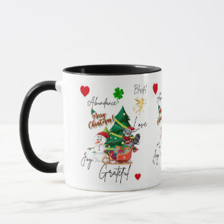Merry Christmas Mug | Joy, Love & Abundance | Fest Mok