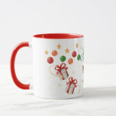 Merry Christmas Mug – Santa & Flying Reindeer Mok (Links)