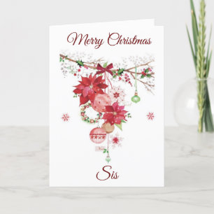 MERRY CHRISTMAS **MY SIS* HOLIDAIRE KAART