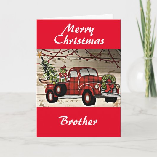 MERRY CHRISTMAS NAAR mijn **BROER* Kaart (Voorkant)