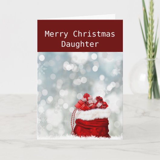 *MERRY CHRISTMAS* naar onze *DAUGHTER* Holiday-kaa Feestdagen Kaart (Voorkant)