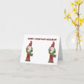 **MERRY CHRISTMAS NEIGHBOR* GNOME HUMOR KAART (Gele Bloem)