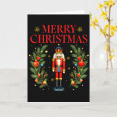 Merry Christmas Nutcracker Ballet Festive Xmas Men Kaart (Gele Bloem)
