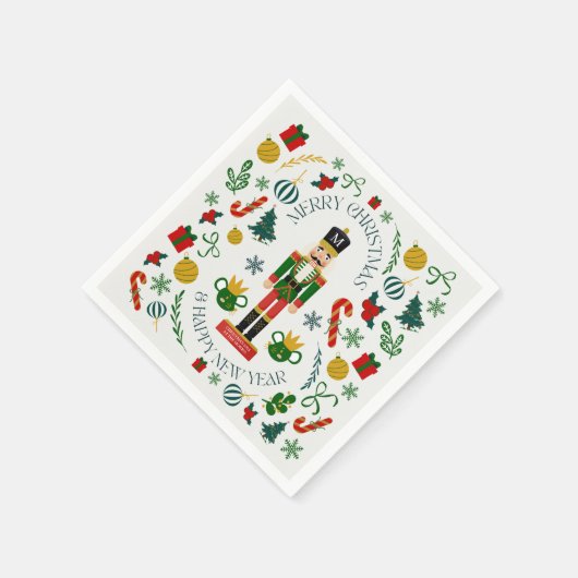 Merry Christmas nutcracker custom monogram Servet (Hoek)
