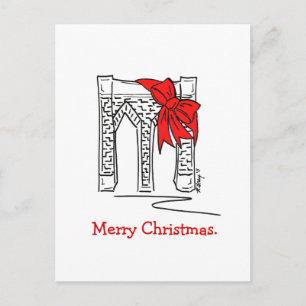 Merry Christmas NYC Brooklyn Bridge New York City Feestdagenkaart