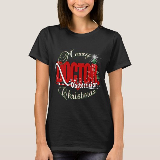 Merry CHRISTMAS Obstetricia T-shirt (Voorkant)