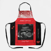 Merry Christmas Oma Sonogram Baby komt eraan Schort (Voorkant)