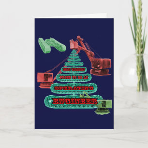 MERRY CHRISTMAS OPERATOR VAN DE ENGINEER-CRANE FEESTDAGEN KAART