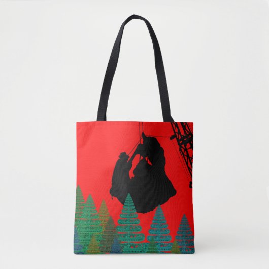 MERRY CHRISTMAS OPERATOR VAN DE ENGINEER-CRANE TOTE BAG (Voorkant)