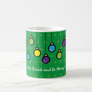 Merry Christmas Ornament gepersonaliseerd Koffiemok