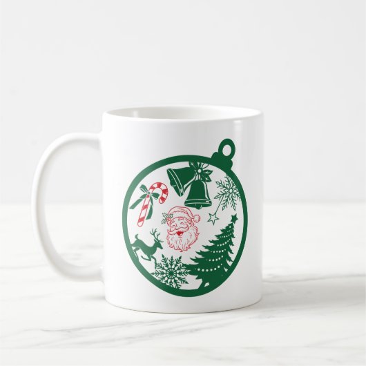 Merry Christmas Ornament Mug (Gauche)
